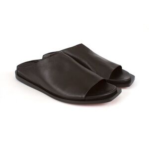 EILEEN SHIELDS SAGE  Glove Nappa Black Slippers Sandals Size 39 (8.5)